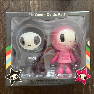 tokidoki 'Til Death Do Us Part adios and ciao ciao Black Vinyl Figure Set nib